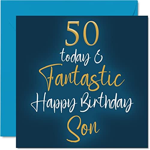 Fantastic 16th Birthday Cards for Son - 16 Today & Fantastic - Happy Birthday Card for Son from Mum or Dad, Son Birthday Gifts, 145mm x 145mm Birthday Greeting Cards Gift for Son