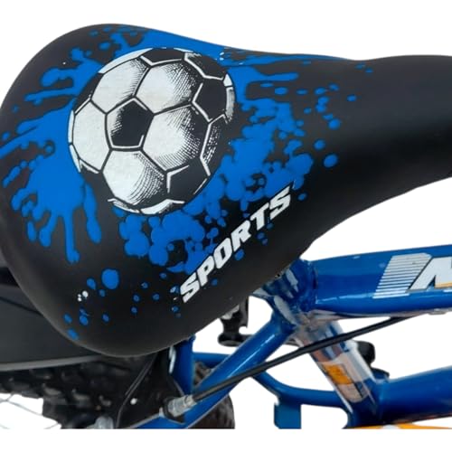 Image of Cobe 20 Inch Kids Bicycle for 6-8 Years Boys & Girls | PU Seat | Steel Rim | Caliper Brakes | TNT BMX Handle | Water Bottle | Chain Cover & Plastic Fenders | Heavy Duty Pedals Blue