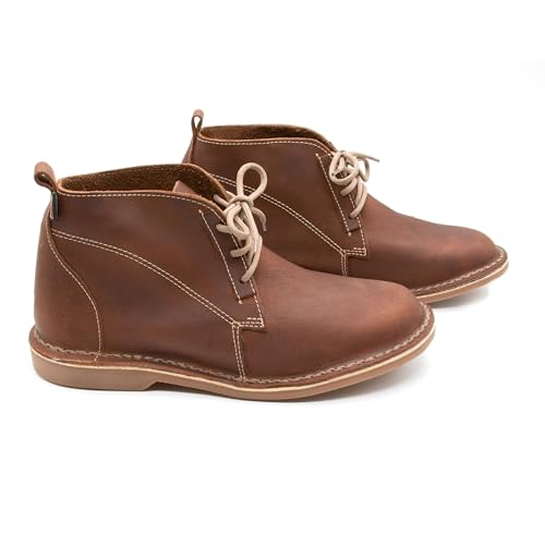 Image of OLD RUGGED Handmade Genuine Leather Vellie Chukka Boots with High Topline (Veld Skoene)