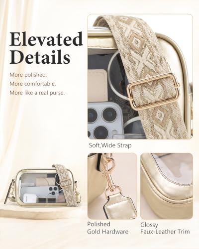 Image of Wuflyover Clear Bag for Stadium Events, Clear Crossbody Purse for Women