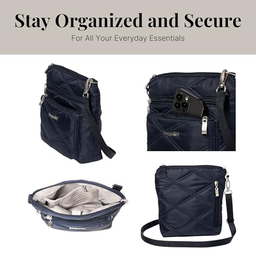 Image of Baggallini Pocket Crossbody Bags for Women 8x8 Small Lightweight Durable Water-resistant Travel Purse W /Rfid