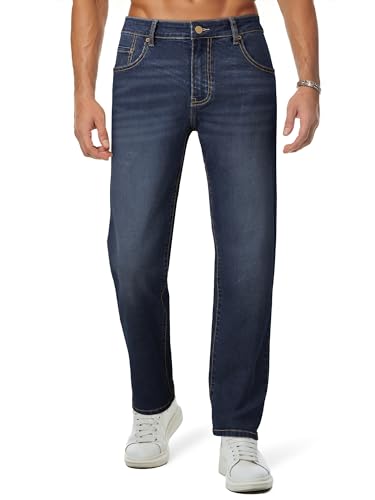 JMIERR Men's Jeans Classic Regular Fit Straight Stretch Denim Pants2