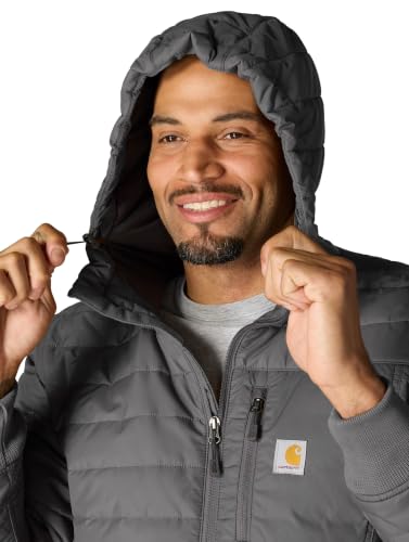 Image of Carhartt Men's Rain Defender Relaxed Fit Lightweight Insulated Hooded Jacket