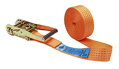 Kerbl Ratschenzurrgurt 1-teilig – Orange 8 m (Maße 50 mm x 8 m, Zugkraft 4000 kg) 37316