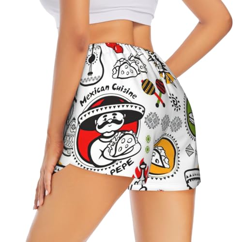 Short de yoga mexicain XX-Large ample et extensible blanc