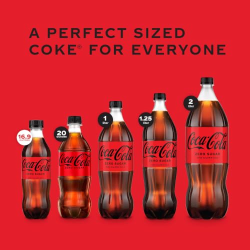 Image of Coca-Cola Zero Sugar Soda Soft Drink Bottles, 16.9 fl oz, 15 Pack