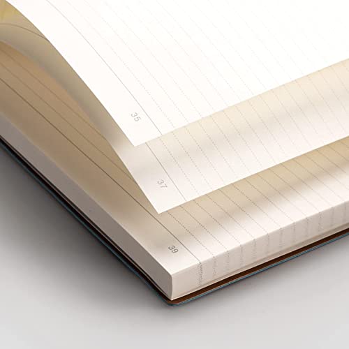 Carnet de notes ligné EMSHOI grand format couverture cuir souple cahier écriture