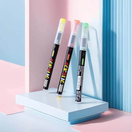 Image of Acrylic Paint Marker Set, 48 Colors Water-Based, Quick-Dry Pens for Canvas, Wood, Glass & More, Medium, Multicolor