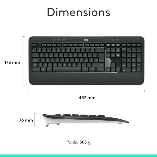 Logitech MK540 Combo Clavier Souris sans Fil Windows