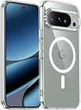 JGD PRODUCTS Magnetic Case for Google Pixel 10 5G Compatible with MagSafe, Shockproof Phone Bumper Cover, Anti-Scratch Clear Back (Clear)