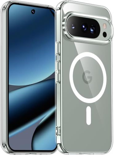 Image of JGD PRODUCTS Magnetic Case for Google Pixel 10 5G Compatible with MagSafe, Shockproof Phone Bumper Cover, Anti-Scratch Clear Back (Clear)