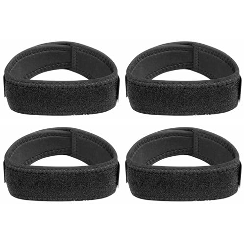 KSBBHDS 4 Piezas De Rodillas Negras, Equipos Deportivos, Rodillas Ajustables, Adecuadas para Montañismo, Baloncesto, Carrera Y Fitness.