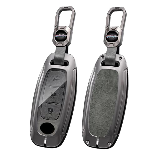 HIBEYO Custodia per chiave auto compatibile con Nissan X-Trail t33 Kicks Qashqai J12 Juke Teana Altima Ariya cover accessori custodia protettiva per chiave telecomando custodia portachiavi grigio