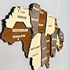 Colorfull Worlds 3D Wooden Jamaica Wall Art, Handcrafted Home and Office Decor, Multilayered Design with City Names, Perfect Jamaican-Inspired Accent (40 x 16 cm | 15.75" x 6.29") #4