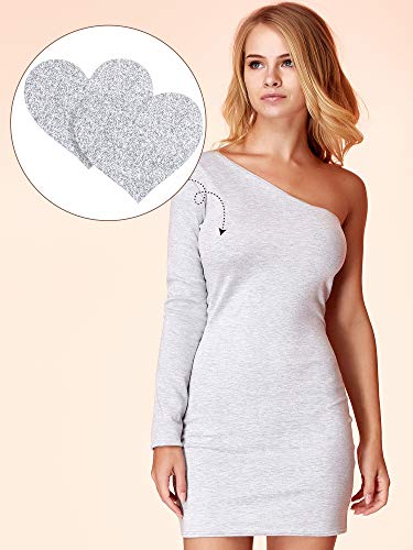 Willbond Multi Design Pasties Nipple Covers Breast Covers Disposable Bra Satin Petal Stickers Adhesive Breast Pasties (50 Pairs) #TOP6