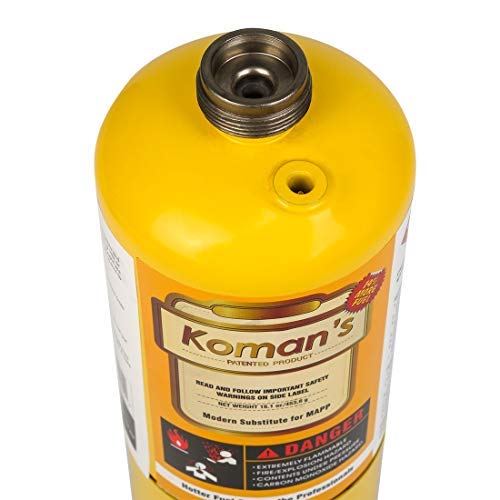 Pack of 2, KOMAN Modern MAPP Gas Cylinders, 16.1 Oz, 14 More Bonus