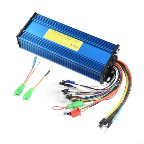 Springwillfly Bicicleta eléctrica de 48 V-72 V, 260 × 93 × 80 mm, 18 tubos, impermeable, sin escobillas, controlador de motor de cubo para 1500 W de metal sin escobillas de dos ruedas, controlador de