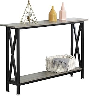 DlandHome Console Table Entry Hall Table/Living Room Table/Sofa Table for Living Room & Entryway Sandalwood