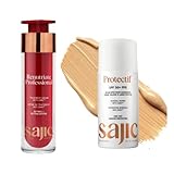 SAJIC Mineral Repair Fair Tint SPF 50+ Sunscreen For Face Protection & Renutriate Professional Retinol Face Cream - Anti Aging Face Moisturizer For Brighter, Smoother, and Plump Skin