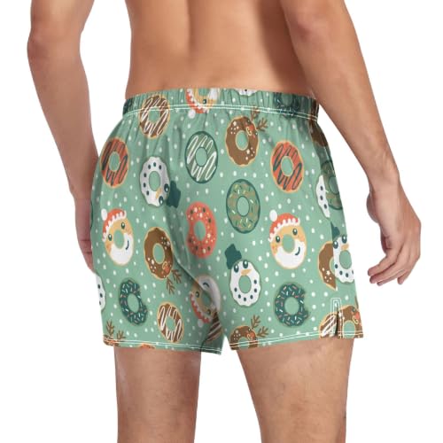 Image of Men's Boxer Shorts Cotton Loose Underwear with Button Fly