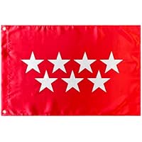 Durabol Bandera Comunidad Madrid 60 x 90 cm Satén 2 Ojales