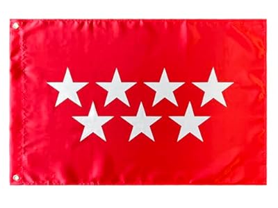 Durabol Bandera Comunidad Madrid 60 x 90 cm Satén 2 Ojales metálicos | Ya disponible en tu tienda friki favorita! En mundofriki.es!
