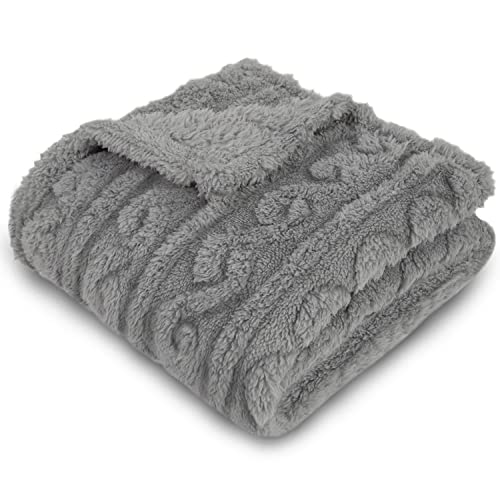 Image of Baby Fluffy Fuzzy Blanket - 3D Soft Warm Cozy Flannel Fleece Blanket for Infant Boys or Girls (30x40inch, Grey)