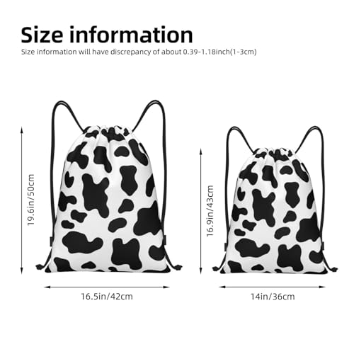 Cute Cow Print Drawstring Backpack Bags Adjustable Bag for Gym Traveling, Hiking, Yoga, Shopping4