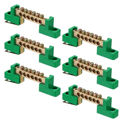 QUARKZMAN 6 Pcs Barre De Mise À La Terre Bornier De Mise À La Terre Vert