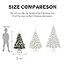 GIGALUMI Árbol de Navidad artificial plegable de 1,2 m con nieve y...