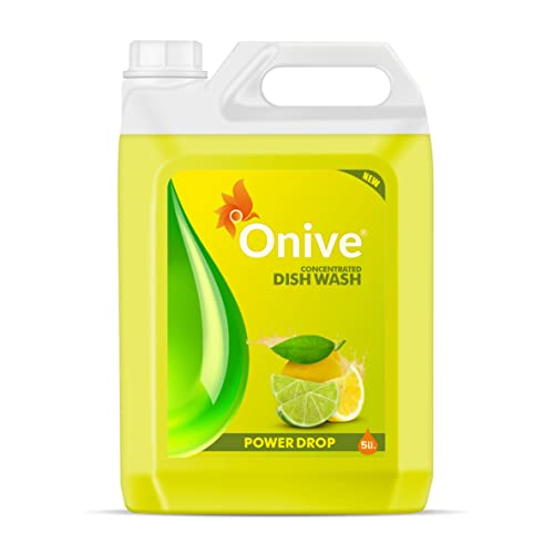 Image of PowerDrop Dishwash Liquid Gel 5 Litre Refill Pack, Power of Lemons, Leaves No Residue, Grease Cleaner for All Utensils, Concentrated Dish Wash Liquid Kitchen Soap - 5 Litres