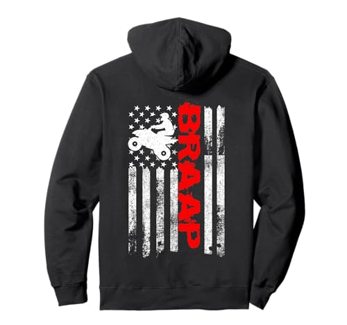 Braap Vintage USA American Flag ATV Hoodie