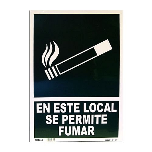 Cartel A-3 Se Permite Fumar
