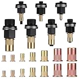 eROOSY 7 Stück Nietmutternzange Set M3 M4 M5 M6 M8 M10 M12 Nietenzange Nietmuttern, Gewindenieten Zange Set, Einpressmuttern Handnietwer Nieten Set mit 210 Stück Muttern