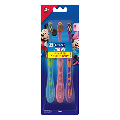 Lo spazzolino Oral-B Kids con Topolino o Minnie Disney è lo spazzolino perfetto per il tuo bambino (confezione da 3)