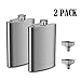 Produktbild Vegena 2x Edelstahl Flachmann und Trichter Set, 10oz.285 ml Flachmann Geschenk Campingzubehör Geschenkideen mit Geschenkbox Geeignet Zum Tragen von Alkohol