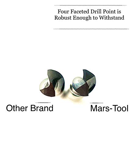 Mars-Tool MARS-TOOL316 2/Pack Solid Carbide Drill Bit For Hardened Steel Hard Ness Hra 91.3 Aerospace Standard K20 Tungsten Carbide Jobber Length Twist Drill thumb #5