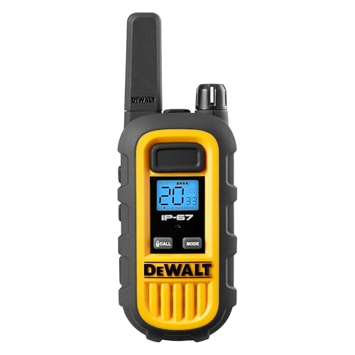Image of DEWALT DXFRS3090 FRS Jobsite Radios, 1W Long Range 2 Way Radios, IP67 Weatherproof, 6 Pack, Base Station, Gang Charger, DXFRS3090-BCH6