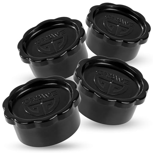 GRÄWE 4er Set Deckel für Sodastream Glasflaschen Schwarz Flaschendeckel Ersatzdeckel Glas für Penguin und Crystal