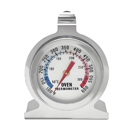 Ausenzup Oven Thermometer, High Accuracy Stainless Steel Thermometer for Kitchen, Refrigerator and Freezer, Heat Resistant, Easy to Read Temperature Dial, Perfect for Cooking and Food Safety