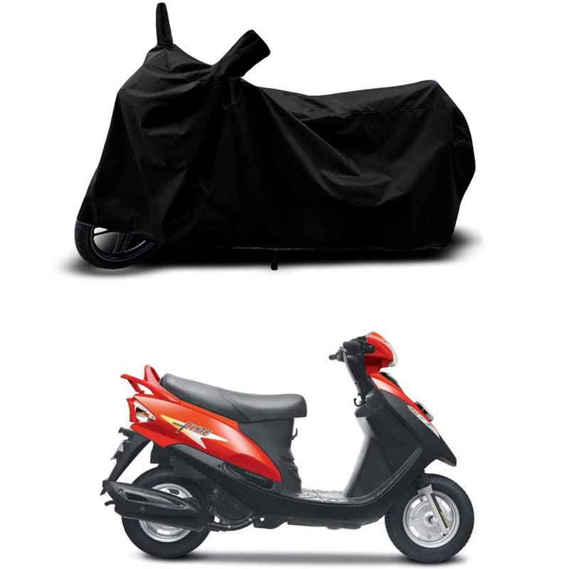 Image of 100% Scratchproof /UV-Rays /Heat Protection /Birds Dropping /Water Resistant /Dust Proof /Waterproof /Full Bike Scooty Two Wheeler Body Cover Compatible for Flyte All Varients[Black]