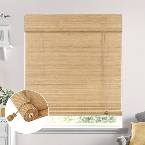 EVOZEN No Drill Bamboo Blinds for Interior Windows, Bamboo Shades for Indoor Windows, Roller Shades for Indoor Window and Outdoor Patio, Easy to Install for Home & Porches EVOZEN No Drill Bamboo Blinds for Interior Windows, Bamboo Shades for Indoor Windows, Roller Shades for Indoor Window and Outdoor Patio, Easy to Install for Home & Porches - Image 1