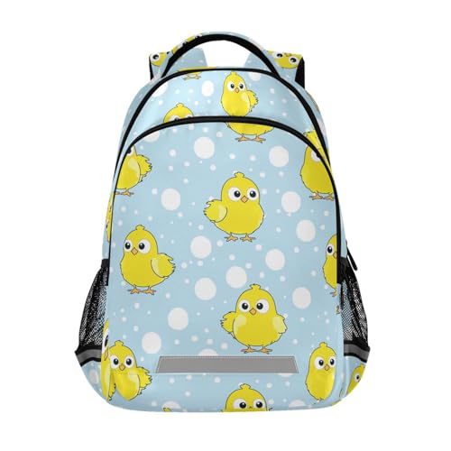 KLL Cute Simple Chicks Yellow Designed kids backpacks for girls with large bookbag for teen girls mochila para ni?a
