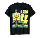 Spongebob Squarepants Birthday I am 4 Best Day Ever T-Shirt