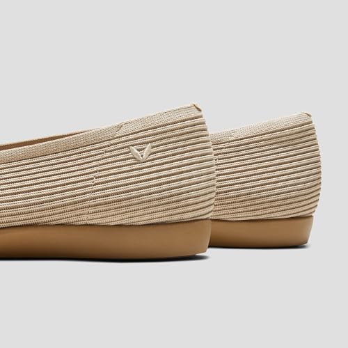 Image of VIVAIA Margot Walker Women's Flats Lightweight Square Toe V Cut Ballet Flats Comfortable Casual Water Repellent Walking Flat Shoes
