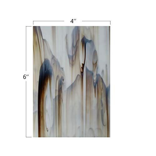 Haosum 8 Variety Pack Stained Glass Sheets, 4 X 6 Inch Art Glass Opaque,For Diy Mosaic Projects (Black/Grey) #TOP2