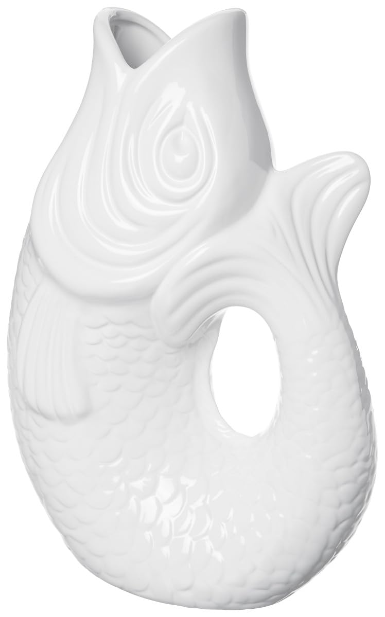 Vase Décoratif Gift Company - Monsieur Carafon S - Forme Poisson - Noir - Faïence