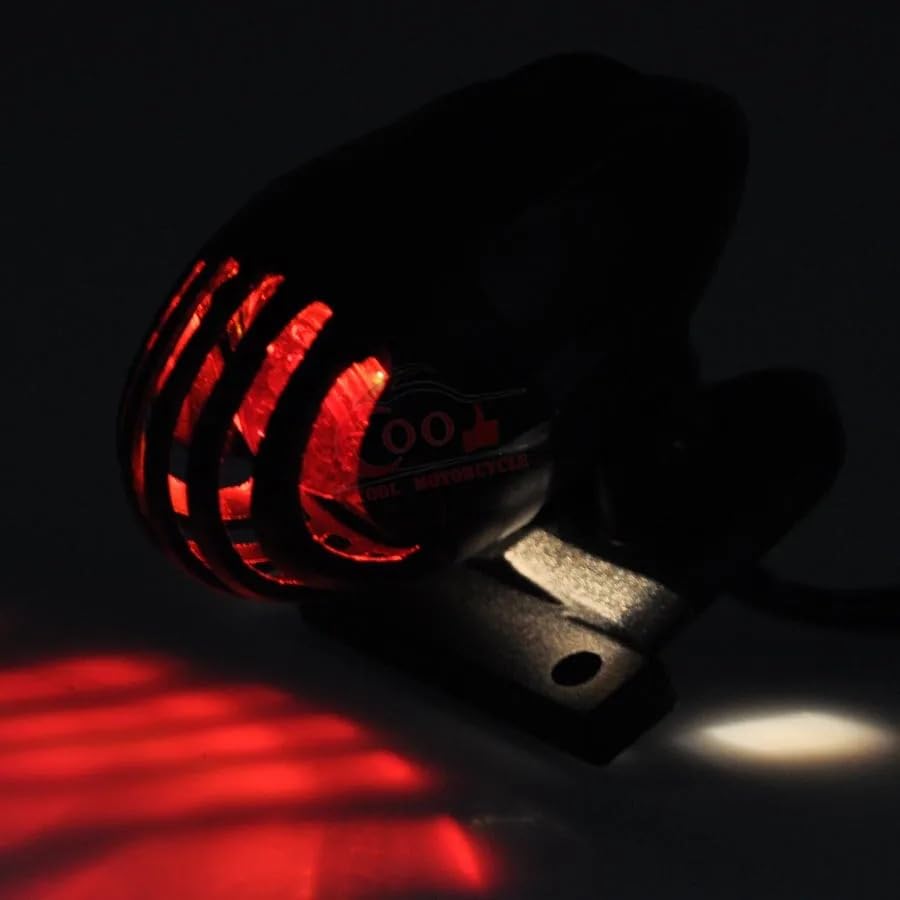 Feu de stop moto de finition supérieure chromée avec grille de protection