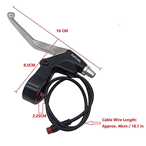 Bqpoling Waterproof Electronic Brake Lever Set For Electric Bicycle Bike (Black & Silver) #TOP5