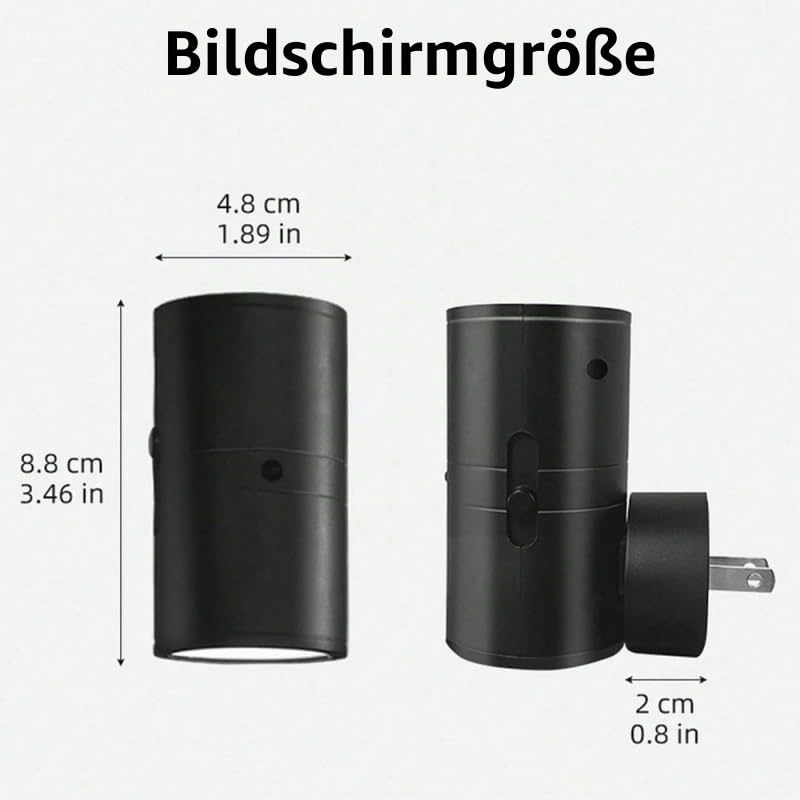 Plugify One Stecker Lampe mit Dämmerungssensor, Zuschaltbare Auf- und Abwärts Beleuchtung, Warmweißes Nachtlicht für Flur Treppe Schlafzimmer Küche